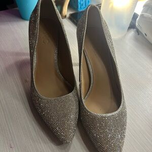 INC International Concepts Sparkling Silver Heels